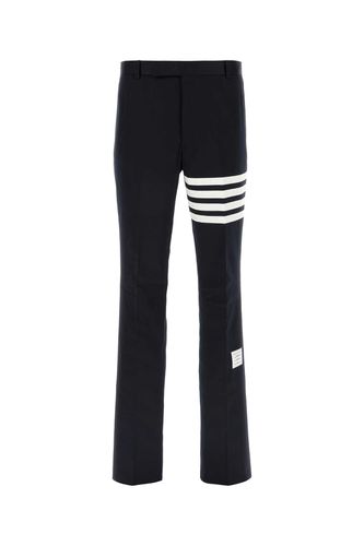 Thom Browne Navy Blue Cotton Pant - Thom Browne - Modalova