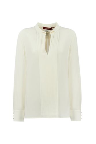 Shirt With Ribs And Cufflinks - Max Mara Studio - Modalova