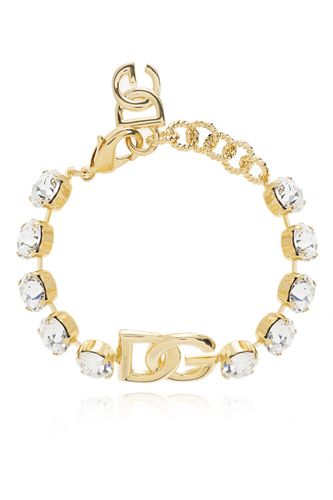 Logo Rhinestone Bracelet - Dolce & Gabbana - Modalova