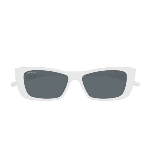 Gucci Gg1681s Linea Gg Logo 006 White Grey Sunglasses - Gucci Eyewear - Modalova