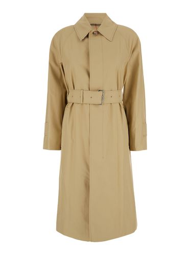 Trench Coat With Matching Belt In Cotton Woman - Burberry - Modalova