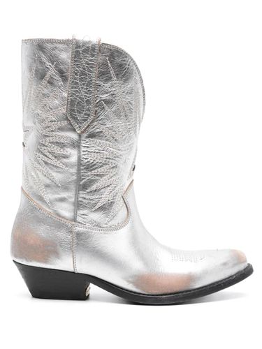 Metallic-leather Western Boots - Golden Goose - Modalova