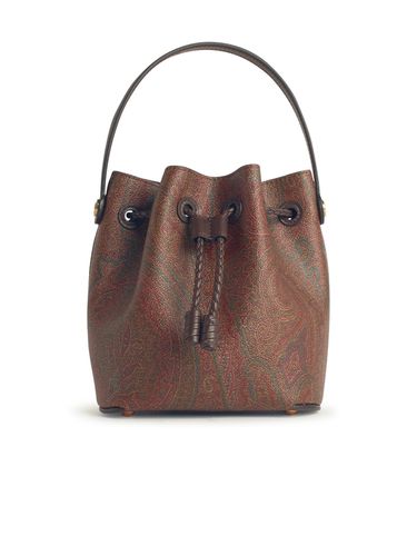 Small Bucket Bag In Fabric - Etro - Modalova