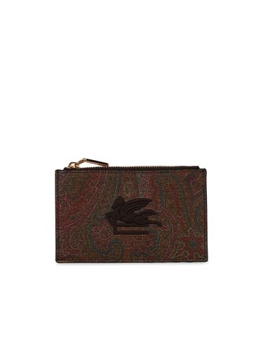 Large arnica Leather Card Holder - Etro - Modalova