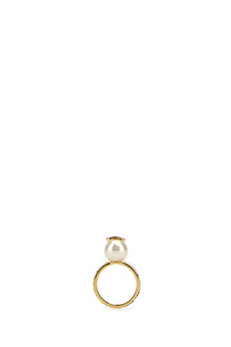 Gold Metal Vlogo Signature Ring - Valentino Garavani - Modalova