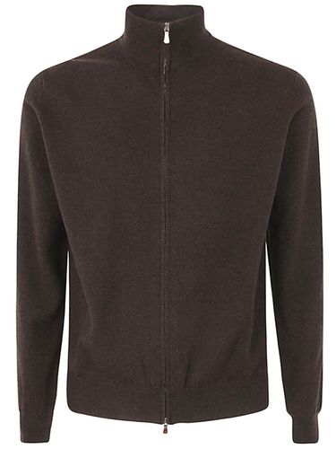 Wool Cashmere Long Sleeves Full Zipped Sweater - Filippo De Laurentiis - Modalova