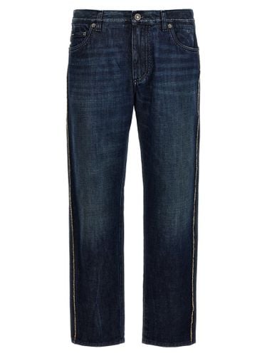 Fringed Stitching Jeans - Dolce & Gabbana - Modalova