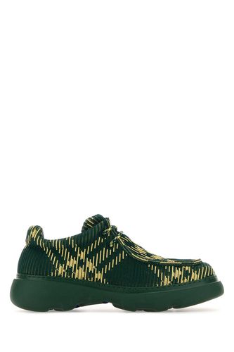Embroidered Fabric Creeper Lace-up Shoes - Burberry - Modalova