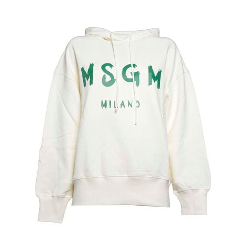 MSGM Logo Printed Drawstring Hoodie - MSGM - Modalova