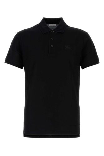 Burberry Black Piquet Polo Shirt - Burberry - Modalova