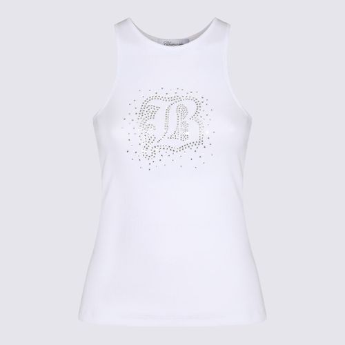 Blumarine White Cotton Top - Blumarine - Modalova