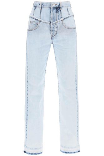 Noemie Frayed Edge Straight Leg Jeans - Isabel Marant - Modalova