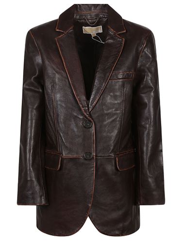 Michael Kors Burnish Leather Blazer - Michael Kors - Modalova