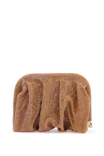 La Petite Handbag In Gold Strass Mesh From The Venus Collection - Benedetta Bruzziches - Modalova