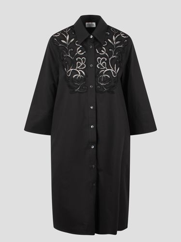 Canyox Lace Embroidery Shirt Dress - Parosh - Modalova