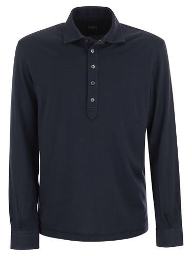 Five - Long-sleeved Cotton Polo Shirt - Fedeli - Modalova