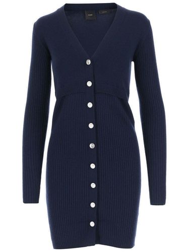 Long-sleeved V-neck Knitted Dress - Pinko - Modalova