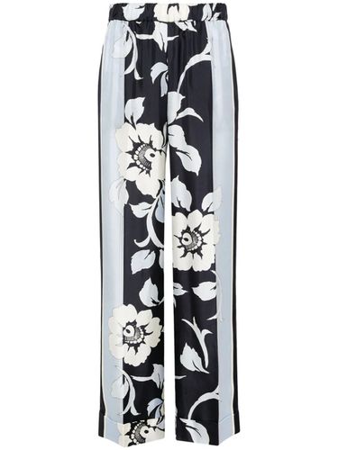 Parosh Floral Print Silk Trousers - Parosh - Modalova