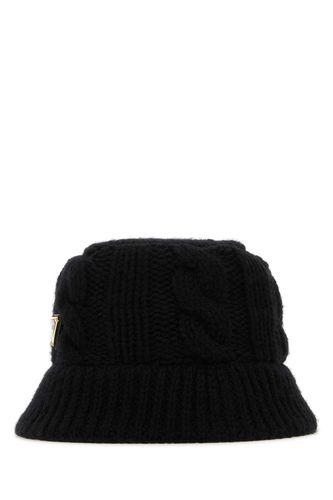 Prada Black Wool Bucket Hat - Prada - Modalova