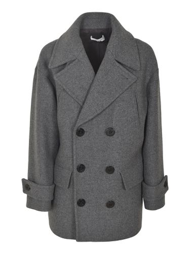 Double-breasted Plain Pea Coat - VIS A VIS - Modalova