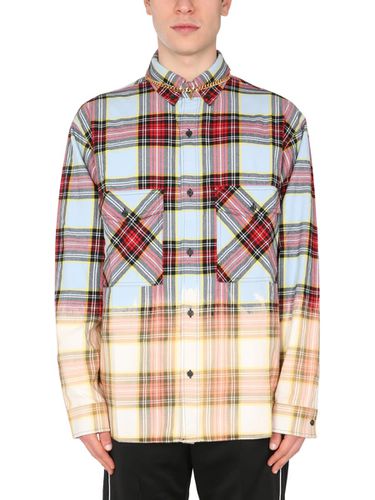 Shirt With Check Print - Marcelo Burlon - Modalova