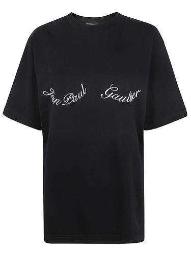 Crewneck Cotton Oversize Tee-shirt With Detail - Jean Paul Gaultier - Modalova