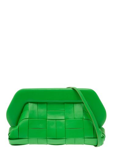 Bios Green Weaved Clutch Bag In Vegan Leather Woman - THEMOIRè - Modalova