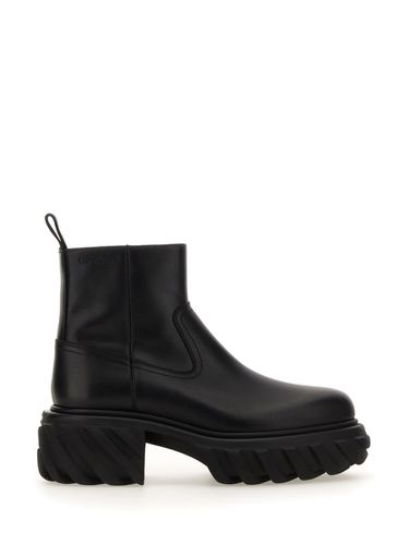 Off-White Leather Boot - Off-White - Modalova