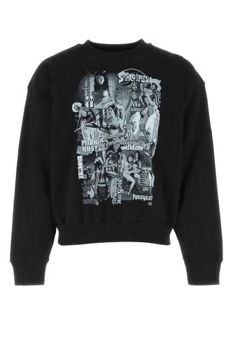 Black Cotton Oversize Sweatshirt - WE11 DONE - Modalova