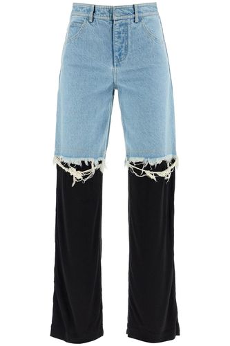 High-waisted Jeans With Jersey Inserts - Christopher Esber - Modalova