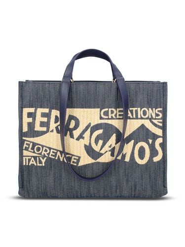 Logo Detailed Medium Tote Bags - Ferragamo - Modalova