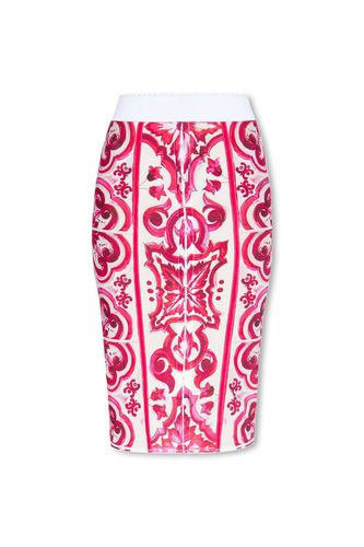 Maiolica-print High-waisted Pencil Skirt - Dolce & Gabbana - Modalova