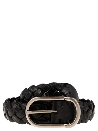 Braided Engraved Calfskin Belt - Brunello Cucinelli - Modalova