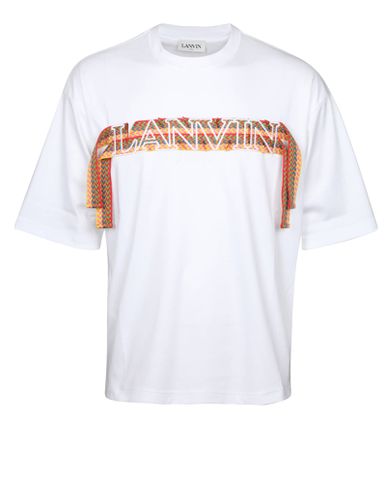 Curblace T-shirt In White Cotton - Lanvin - Modalova