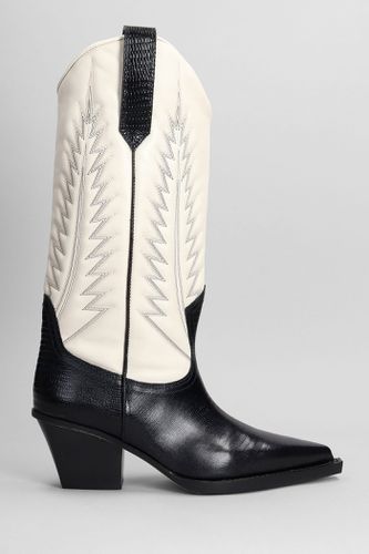 Rosario Texan Boots In Beige Leather - Paris Texas - Modalova