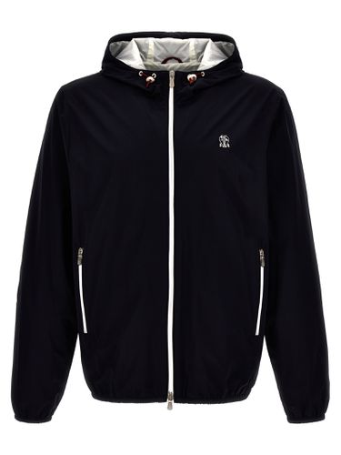 Logo Embroidery Hooded Jacket - Brunello Cucinelli - Modalova