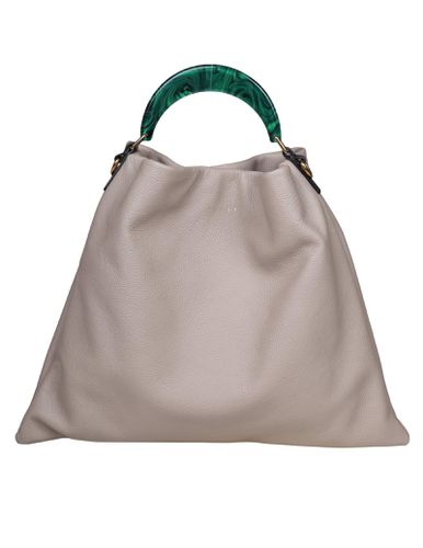 Hobo Bag In Calfskin With Resin Handle - Marni - Modalova