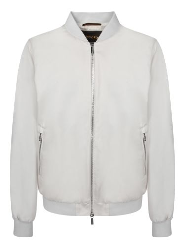 Moorer Beige Cotton Bomber Jacket - Moorer - Modalova