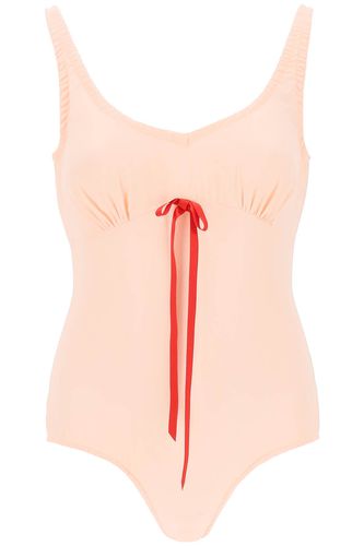 Silk Blend Bodysuit With Bow Detail - Simone Rocha - Modalova