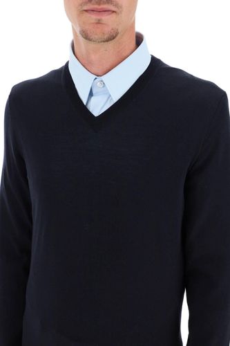 Super Fine Merino Wool V-neck Sweater - Drumohr - Modalova