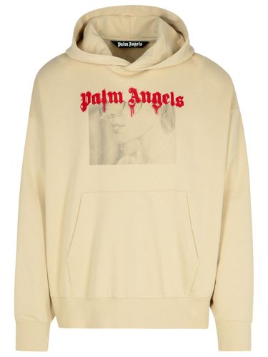 Portrait Beige Cotton Sweatshirt - Palm Angels - Modalova