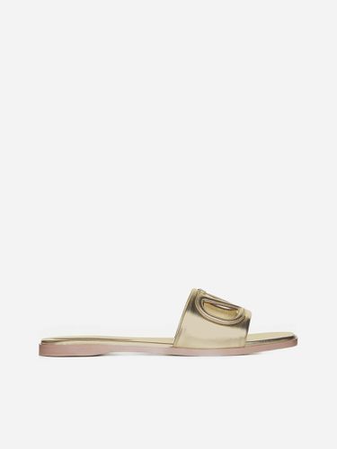 Vlogo Cut-out Leather Slides - Valentino Garavani - Modalova