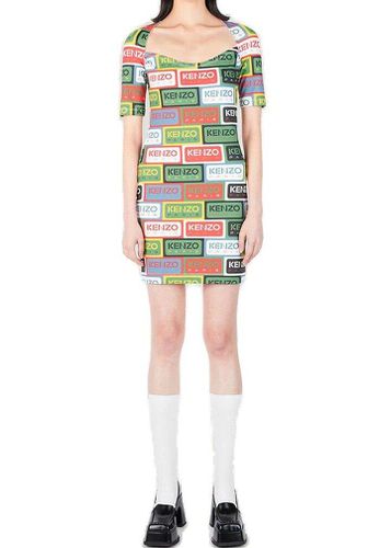 All-over Graphic Logo Motif Dress - Kenzo - Modalova