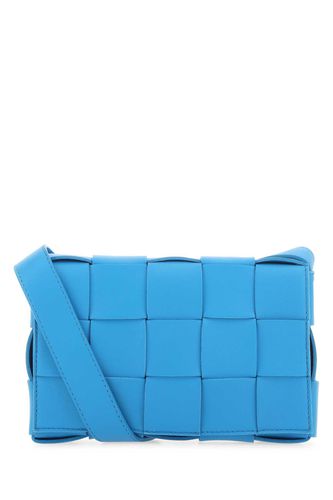 Turquoise Leather Small Cassette Crossbody Bag - Bottega Veneta - Modalova