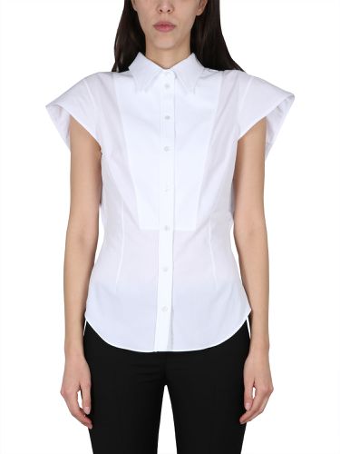 Short-sleeved Cotton Shirt - Alexander McQueen - Modalova