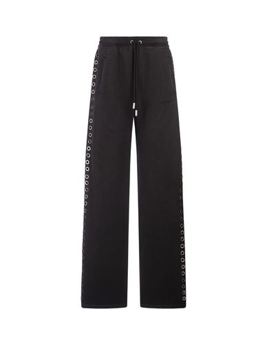 Sports Trousers With Decorative Eyelets - Off-White - Modalova