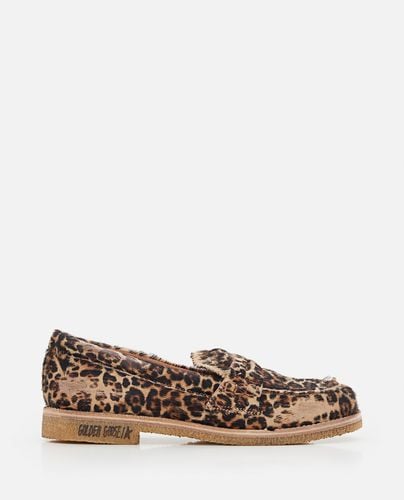 Jerry Leopard Print Horsy Leather Loafers - Golden Goose - Modalova