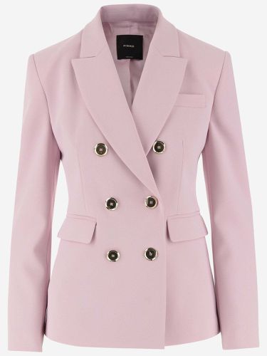 Stretch Jersey Double-breasted Jacket - Pinko - Modalova