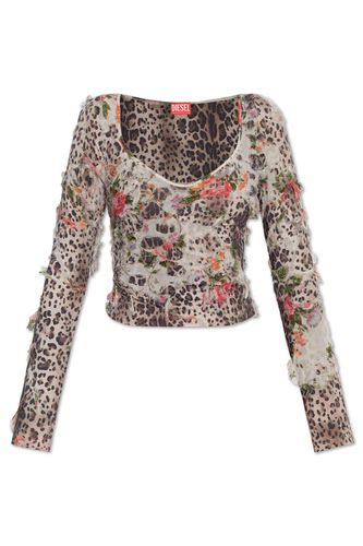 Leopard Printed Long-sleeved Top - Diesel - Modalova