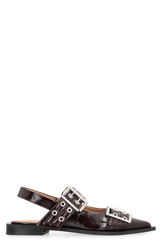 Feminine Buckle Eco-leather Slingback Pumps - Ganni - Modalova